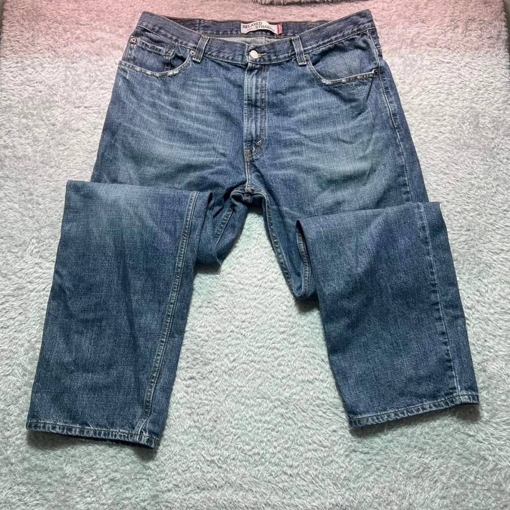 Levi's 559 Relaxed Straight Jeans Mens 38x32 Medium Wash Blue Denim
